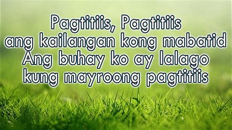 Pagtitiis in English .